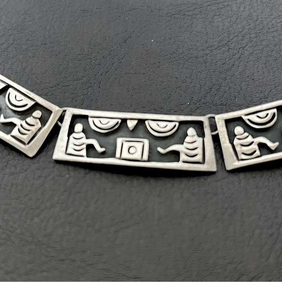 Los Ballesteros vintage sterling silver 925 panel necklace - Picture 3 of 7